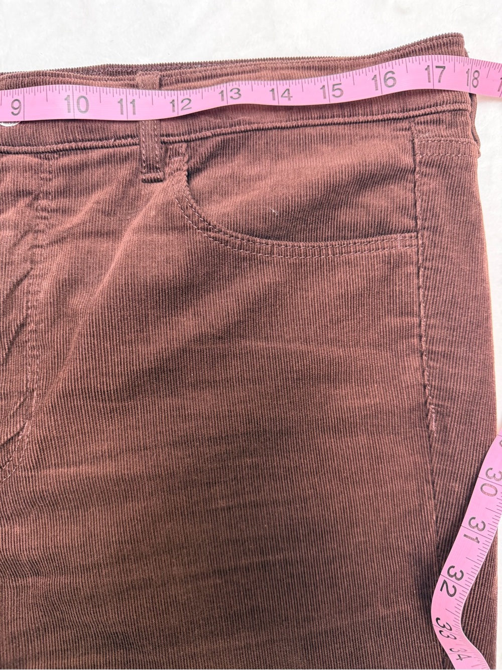 LOFT Modern Corduroy Flare Pants Brown 12/31 Y2K Style Bootcut Dark Academia - Picture 7 of 12